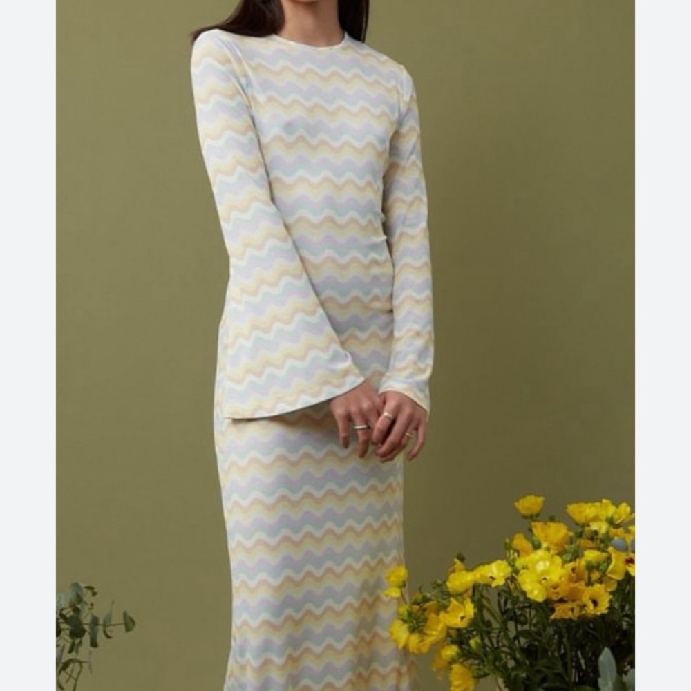 Ghospell London Rare Long Sleeve Bodycon Printed Maxi Dress - Picture 3 of 15